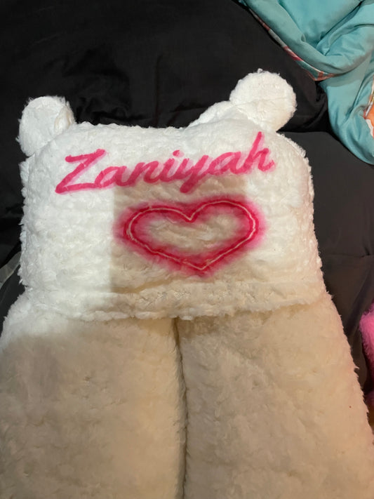 Personalized hoodie throw blankets